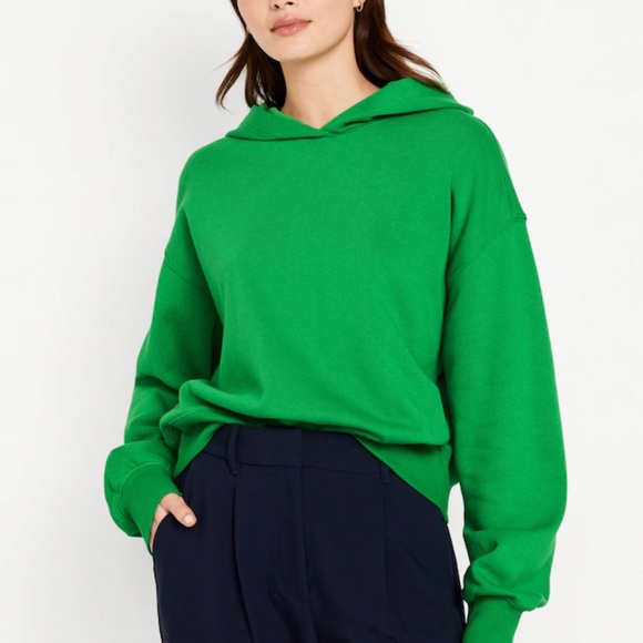 NWT OLD NAVY Oversized Pullover Hoodie Color: Beach Cruiser Green built-in hood - Picture 2 of 5